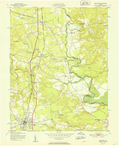 United States Geological Survey Ashland, VA (1951, 24000-Scale) digital map