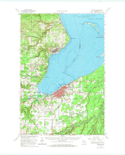 United States Geological Survey Ashland, WI (1964, 62500-Scale) digital map