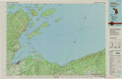 United States Geological Survey Ashland, WI-MI (1989, 100000-Scale) digital map