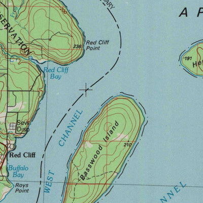 United States Geological Survey Ashland, WI-MI (1989, 100000-Scale) digital map
