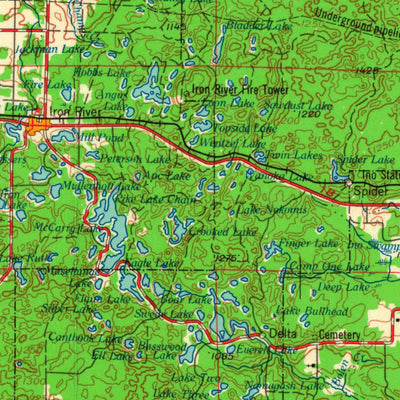 United States Geological Survey Ashland, WI-MI-MN (1958, 250000-Scale) digital map