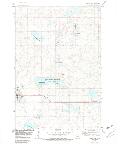 United States Geological Survey Ashley East, ND (1982, 24000-Scale) digital map