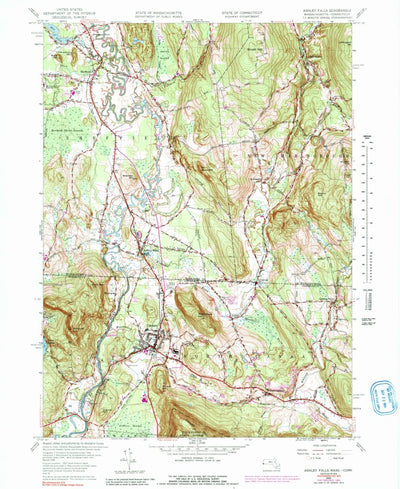 United States Geological Survey Ashley Falls, MA-CT (1958, 24000-Scale) digital map