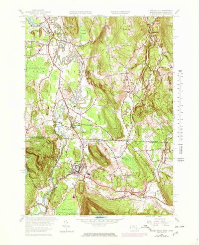 United States Geological Survey Ashley Falls, MA-CT (1958, 25000-Scale) digital map