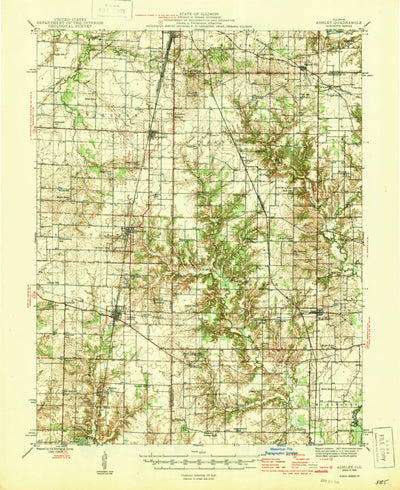 United States Geological Survey Ashley, IL (1946, 62500-Scale) digital map