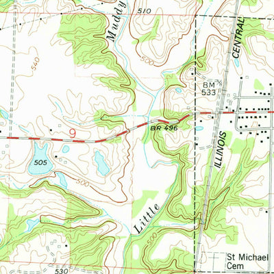 United States Geological Survey Ashley, IL (1974, 24000-Scale) digital map