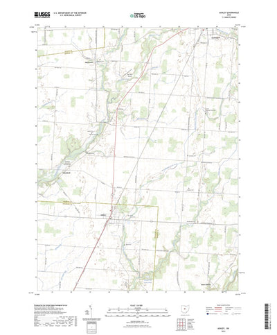 United States Geological Survey Ashley, OH (2023, 24000-Scale) digital map