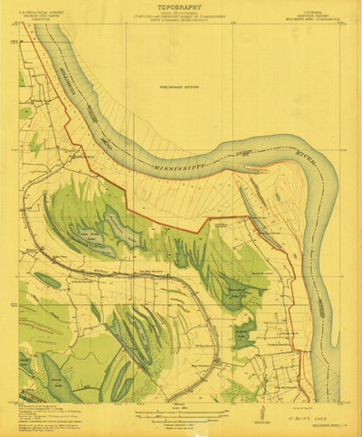 United States Geological Survey Ashly, LA-MS (1909, 31680-Scale) digital map