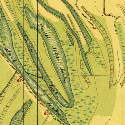 United States Geological Survey Ashly, LA-MS (1909, 31680-Scale) digital map