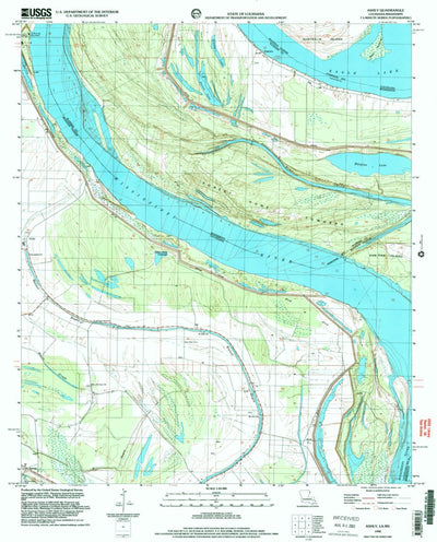United States Geological Survey Ashly, LA-MS (1998, 24000-Scale) digital map