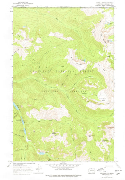 United States Geological Survey Ashnola Mountain, WA (1969, 24000-Scale) digital map