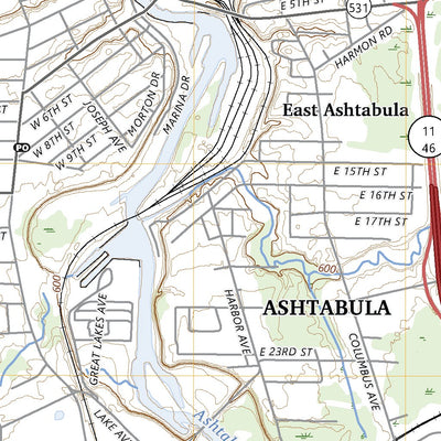 United States Geological Survey Ashtabula North, OH (2023, 24000-Scale) digital map