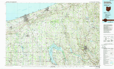 United States Geological Survey Ashtabula, OH-PA (1986, 100000-Scale) digital map