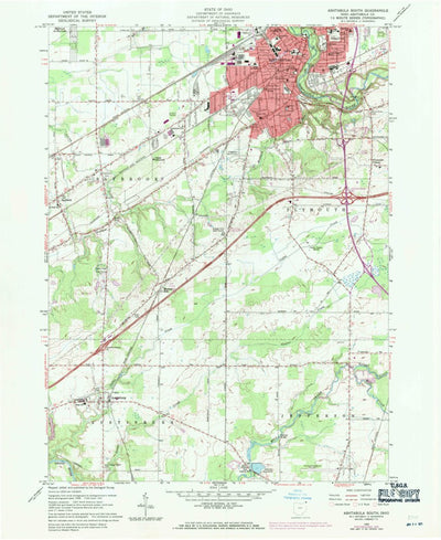 United States Geological Survey Ashtabula South, OH (1960, 24000-Scale) digital map