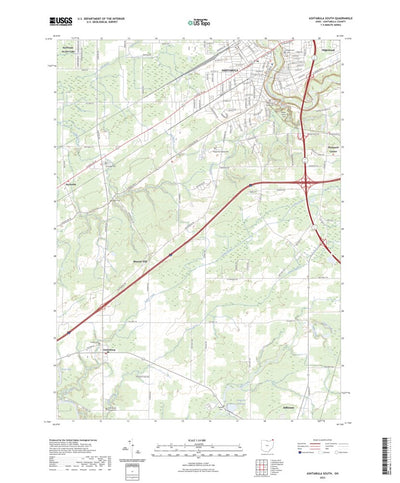 United States Geological Survey Ashtabula South, OH (2023, 24000-Scale) digital map