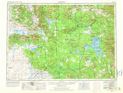 United States Geological Survey Ashton, ID-WY-MT (1955, 250000-Scale) digital map