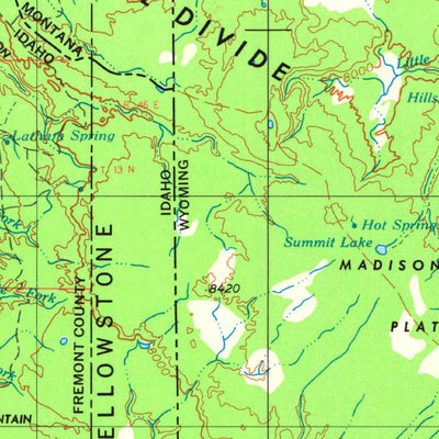 United States Geological Survey Ashton, ID-WY-MT (1955, 250000-Scale) digital map