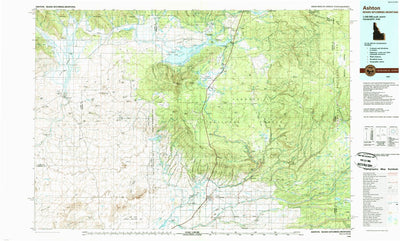 United States Geological Survey Ashton, ID-WY-MT (1989, 100000-Scale) digital map