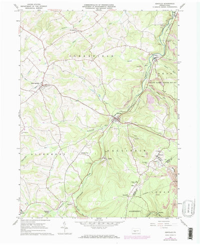 United States Geological Survey Ashville, PA (1961, 24000-Scale) digital map