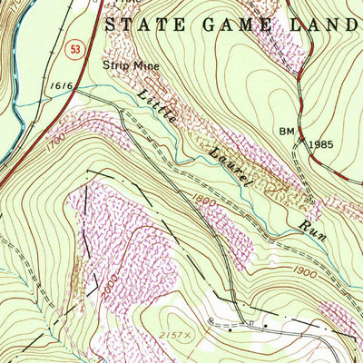 United States Geological Survey Ashville, PA (1961, 24000-Scale) digital map