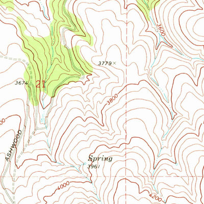 United States Geological Survey Ashwood, OR (1968, 24000-Scale) digital map