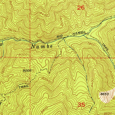 United States Geological Survey Aspen Basin, NM (1953, 24000-Scale) digital map
