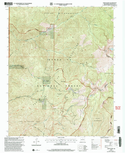 United States Geological Survey Aspen Basin, NM (2002, 24000-Scale) digital map