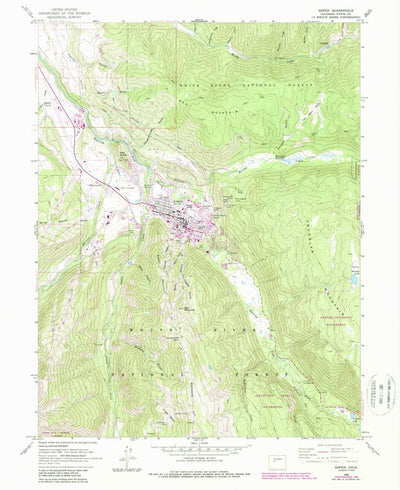 United States Geological Survey Aspen, CO (1960, 24000-Scale) digital map