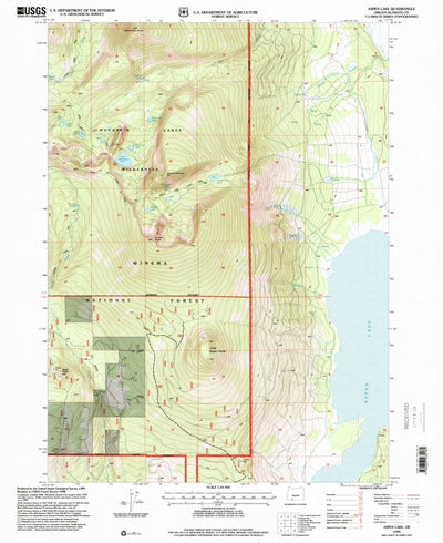 United States Geological Survey Aspen Lake, OR (1998, 24000-Scale) digital map