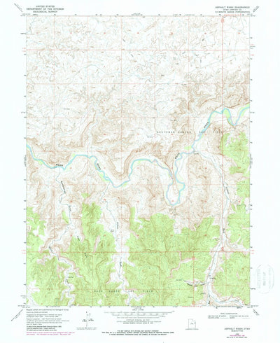 United States Geological Survey Asphalt Wash, UT (1968, 24000-Scale) digital map