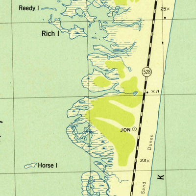 United States Geological Survey Assawoman Bay, MD-DE (1943, 31680-Scale) digital map