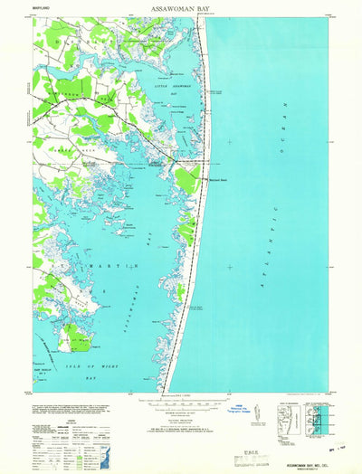 United States Geological Survey Assawoman Bay, MD-DE (1953, 24000-Scale) digital map