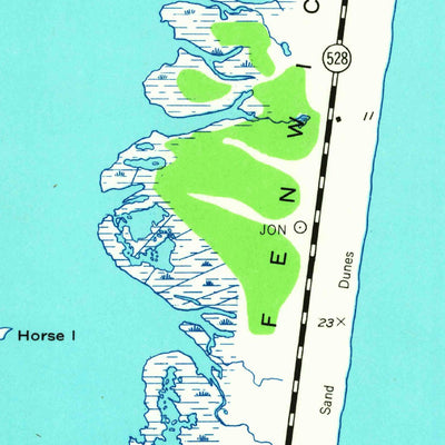 United States Geological Survey Assawoman Bay, MD-DE (1953, 24000-Scale) digital map