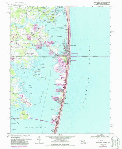 United States Geological Survey Assawoman Bay, MD-DE (1967, 24000-Scale) digital map
