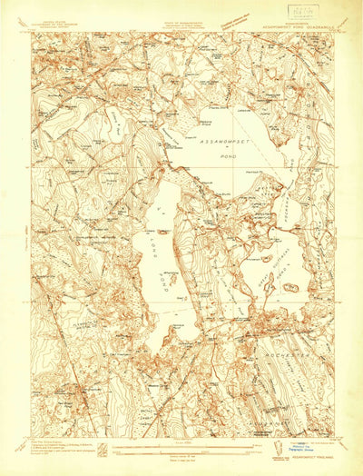 United States Geological Survey Assawompset Pond, MA (1937, 24000-Scale) digital map