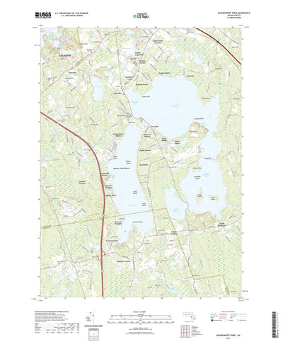 United States Geological Survey Assawompset Pond, MA (2021, 24000-Scale) digital map