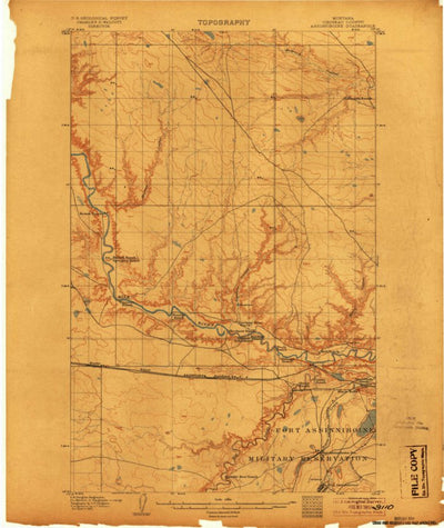 United States Geological Survey Assinniboine, MT (1904, 62500-Scale) digital map