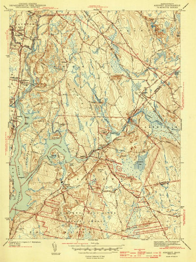 United States Geological Survey Assonet, MA (1943, 31680-Scale) digital map
