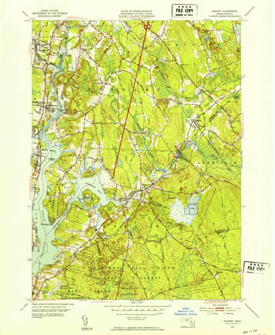 United States Geological Survey Assonet, MA (1951, 31680-Scale) digital map