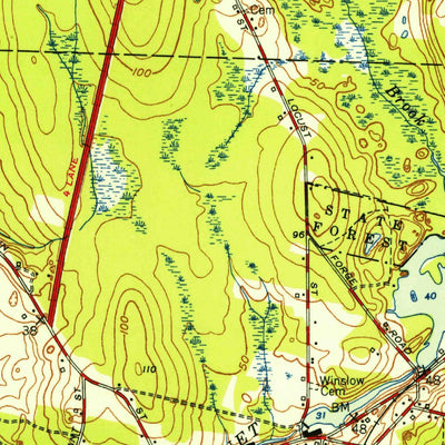 United States Geological Survey Assonet, MA (1951, 31680-Scale) digital map