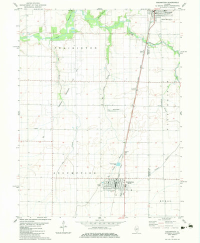 United States Geological Survey Assumption, IL (1982, 24000-Scale) digital map