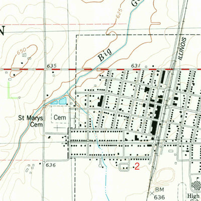 United States Geological Survey Assumption, IL (1982, 24000-Scale) digital map
