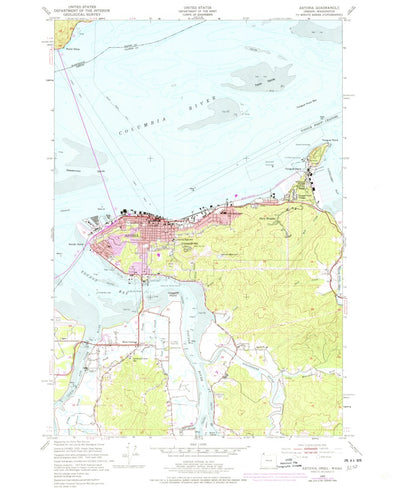 United States Geological Survey Astoria, OR-WA (1949, 24000-Scale) digital map