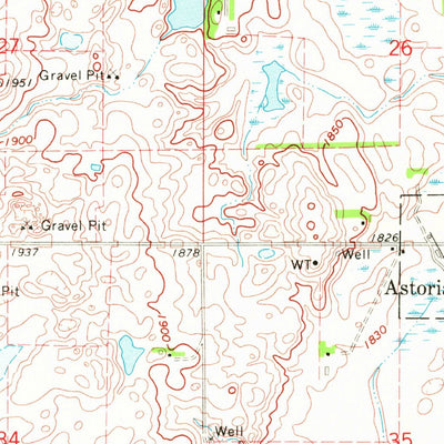 United States Geological Survey Astoria, SD (1970, 24000-Scale) digital map