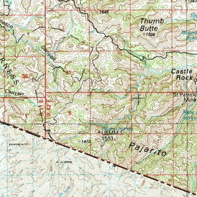 United States Geological Survey Atascosa Mountains, AZ (1994, 100000-Scale) digital map