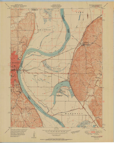 United States Geological Survey Atchison East, KS-MO (1951, 24000-Scale) digital map