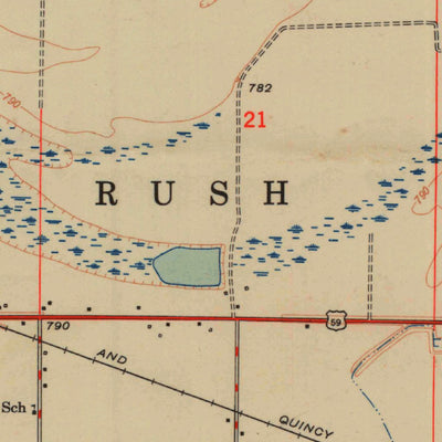 United States Geological Survey Atchison East, KS-MO (1951, 24000-Scale) digital map