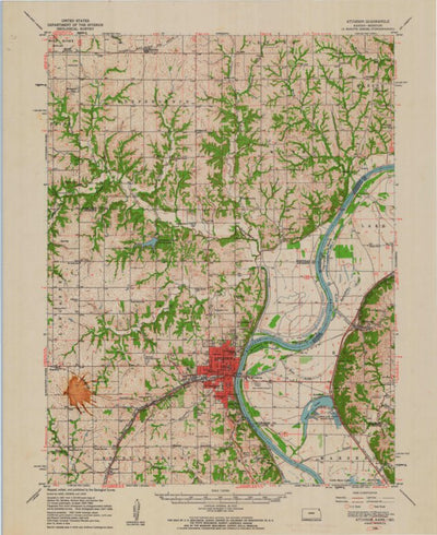 United States Geological Survey Atchison, KS-MO (1960, 62500-Scale) digital map