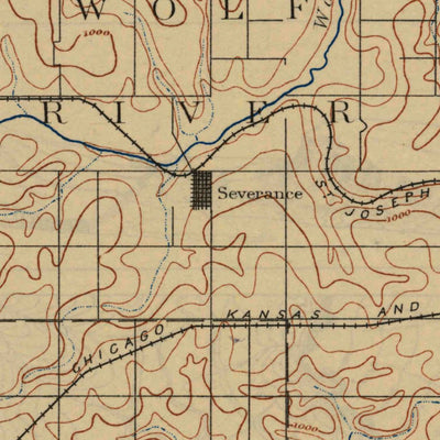 United States Geological Survey Atchison, KS-MO-NE (1893, 125000-Scale) digital map