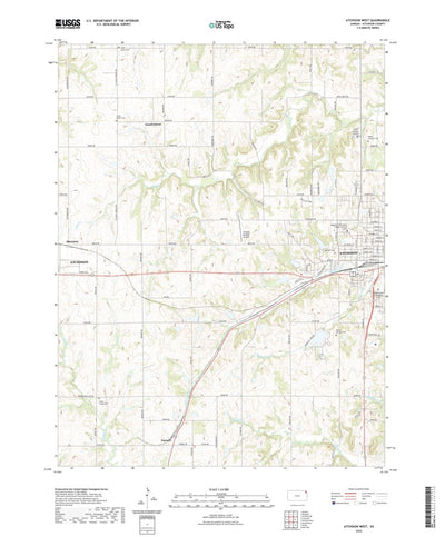 United States Geological Survey Atchison West, KS (2022, 24000-Scale) digital map